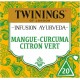 TWININGS Infusion Ayurveda Mangue Curcuma Citron Vert (la boite de 20 sachets)