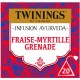 TWININGS Infusion Ayurveda Fraise Myrtille Grenade (la boite de 20 sachets)