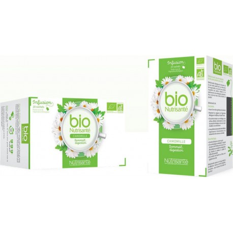 NUTRISANTE Infusion camomille Bio (la boîte de 20 sachets)