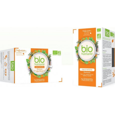 NUTRISANTE Infusion foie et intestin Bio (la boîte de 20 sachets)