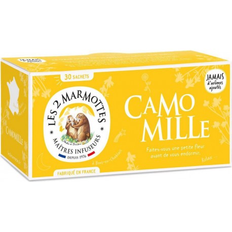 LES 2 MARMOTTES Infusion Camomille Matricaire (la boite de 30 sachets 30g)