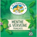 LA TISANIERE Infusion menthe verveine (la boite de 20 sachets)