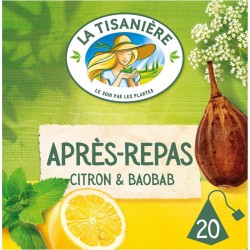 LA TISANIERE Infusion Après-repas citron (la boite de 25 sachets 37,5 g)