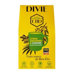 DIVIE Infusion citron gingembre et chanvre (la boite de 20 sachets)