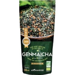 100 G Thé Vert Bio Japonais Genmaicha Sencha & Riz Grillé -