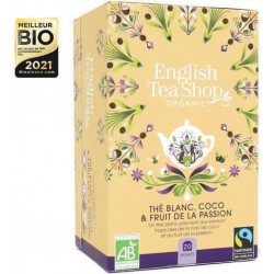 20 Thé Blanc Coco Passion Bio En Sachets Boite Infusettes