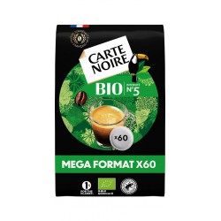 CARTE NOIRE Café dosettes Bio n°5 compatibles Senseo (60 dosettes)