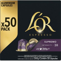 L OR Café capsules supremo intensité 10 compatibles Nespresso L'OR (capsules) 50