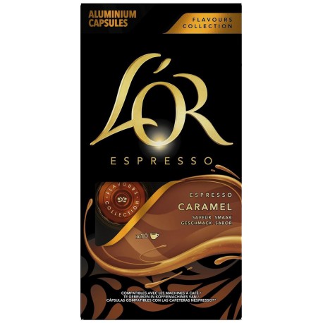 L OR Café capsules saveur caramel compatibles Nespresso L'OR (10 capsules)