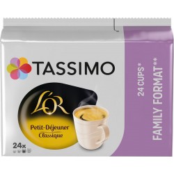 L OR TASSIMO Café dosettes petit déjeuner classique L'OR TASSIMO (dosettes) 24 24L