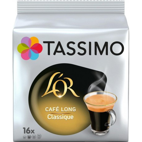 L OR TASSIMO Café dosettes café long classique L'OR TASSIMO (dosettes) 16 16L