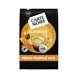 CARTE NOIRE Café dosettes Classique n°5 compatibles Senseo (60 dosettes)