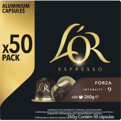 L OR Café capsules forza intensité 9 compatibles Nespresso L'OR (capsules) 50 50L