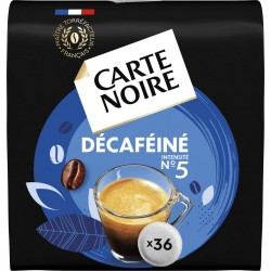 CARTE NOIRE Café dosettes Décaféiné n°5 compatibles Senseo (36 dosettes)