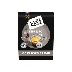 CARTE NOIRE Café dosettes Espresso n°8 compatibles Senseo (48 dosettes)