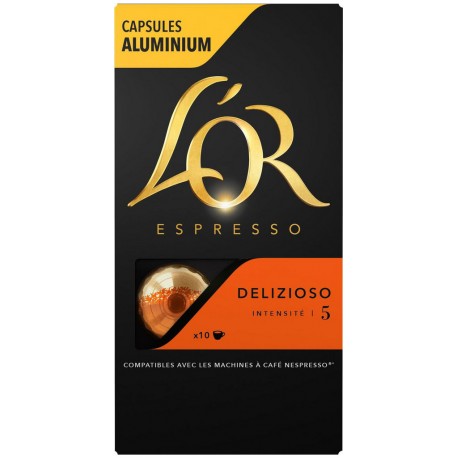 L OR Café capsules delizioso intensité 5 compatibles Nespresso L'OR (capsules) 10 10L