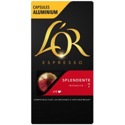 L OR Café capsules splendente intensité 7 compatibles Nespresso L'OR (capsules) 10 10L