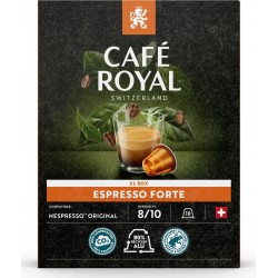 CAFE ROYAL Café capsules Compatibles Nespresso espresso forte n°8 (8 capsules) 1 1L