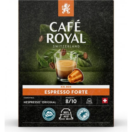 CAFE ROYAL Café capsules Compatibles Nespresso Espresso Forte (capsules) 36 36L