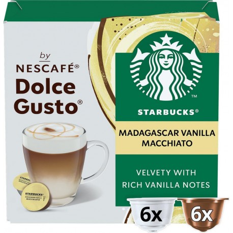 STARBUCKS Café capsules Compatible Dolce Gusto Vanilla Macchiatto By Nescafé Dolce Gusto 12 capsules