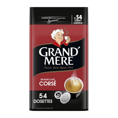 GRAND MERE SENSEO Café dosettes corsé GRAND'MERE SENSEO (54 dosettes)