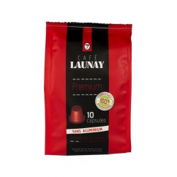 LAUNAY Café capsules Compatibles Nespresso premium biodégradables compostables (10 capsules)