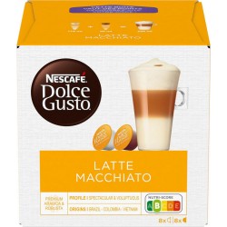 NESCAFE Café capsules Compatible Dolce Gusto Latte Macchiato (16 capsules)