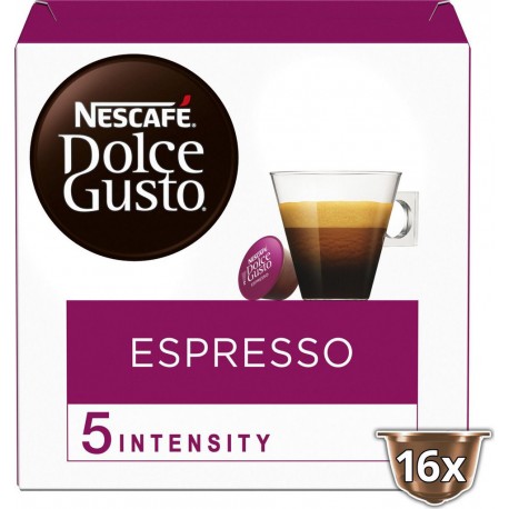 NESCAFE DOLCE GUSTO Café capsules Compatible Dolce Gusto espresso intensité 5 (16 capsules)