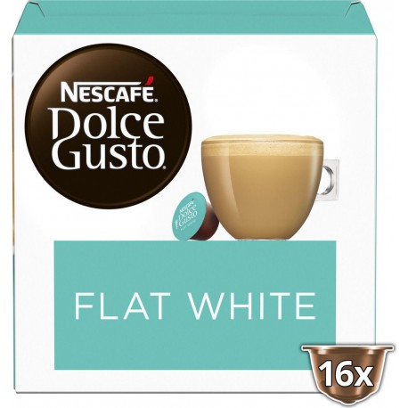 NESCAFE DOLCE GUSTO Café capsules Compatible Dolce Gusto flat white (16 capsules)