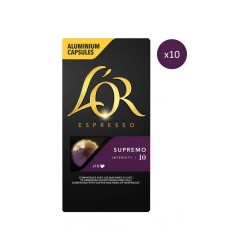 L OR ESPRESSO Café Capsules Supremo Intensité 10 Compatibles Nespresso L'OR ESPRESSO (lot de 10 boîtes de 10) CAPSULES L