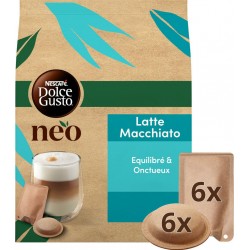 NEO NESCAFE DOLCE GUSTO NEO Café dosettes Compatibles Dolce Gusto NEO latte macchiato NESCAFE DOLCE GUSTO NEO (6 dosettes et de