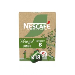 NESCAFE FARMERS ORIGINS Capsules de café Brazil Lungo intensité 8 (18) CAPSULES L