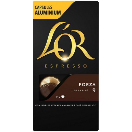 L OR Café capsules forza intensité 9 compatibles Nespresso L'OR (capsules) 10 10L