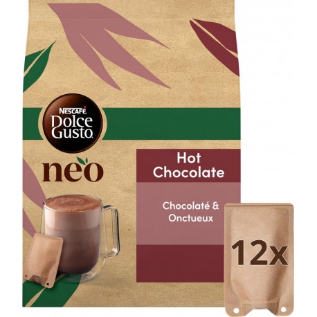 NEO NESCAFE DOLCE GUSTO NEO Chocolat chaud dosettes Compatible Dolce Gusto (12 sachets)