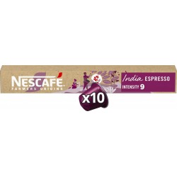 NESCAFE FARMERS ORIGINS Capsules de café India Espresso intensité 9 (10 capsules)