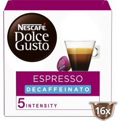 NESCAFE DOLCE GUSTO Café capsules Compatible Dolce Gusto espresso déca intensité 5 (16 capsules)