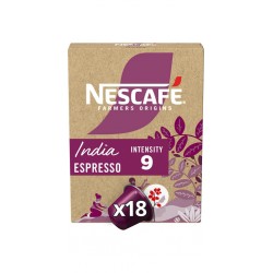 NESCAFE FARMERS ORIGINS Capsules de café India Espresso intensité 9 (18 capsules)