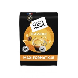 CARTE NOIRE Café dosettes Classique n°5 compatibles Senseo (48 dosettes)