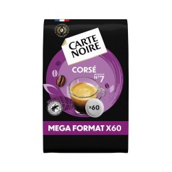 CARTE NOIRE Café dosettes Corsé n°7 compatibles Senseo (60 dosettes)