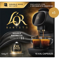 L OR BARISTA Café Capsules Double Ristretto Intensité 11 Compatibles Nespresso L'OR BARISTA (lot de 5 boites de 10) CAPSULES L