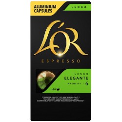 L OR Café capsules lungo elegante intensité 6 compatibles Nespresso L'OR (capsules) 10 10L