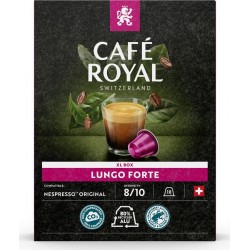 CAFE ROYAL Café capsules Compatibles Nespresso lungo forte n°8 (8 capsules) 1 1L