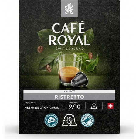 CAFE ROYAL Café capsules Compatibles Nespresso ristretto (capsules) 36 36L