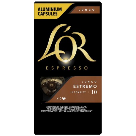 L OR Café capsules Compatibles Nespresso lungo L'OR (capsules) 10 10L