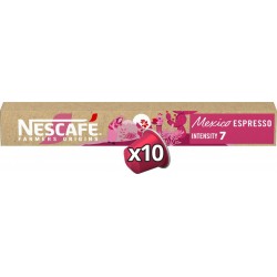 NESCAFE FARMERS ORIGINS Café Capsules Compatibles Nespresso Espresso Mexico Intensité 7 (10 capsules)