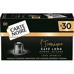 CARTE NOIRE Capsules De Café Iconique Café Long Arôme Intense Compatibles Nespresso (30 capsules)