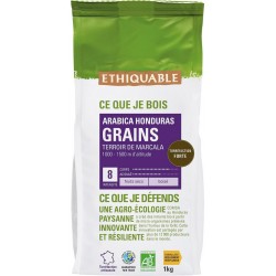 ETHIQUABLE Café en grains pur arabica Honduras Bio (1 kg)