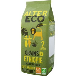 ALTER ECO Café en grains pur arabica Ethiopie 500g