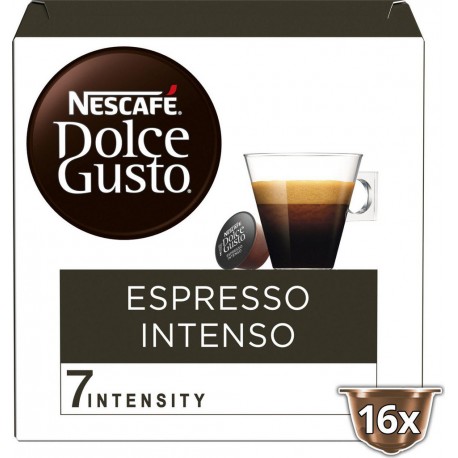 NESCAFE DOLCE GUSTO Café capsules Compatible Dolce Gusto espresso intenso intensité 7 (16 capsules)