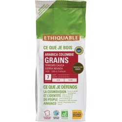 ETHIQUABLE Café en grains pur arabica Colombie Bio (500 g)